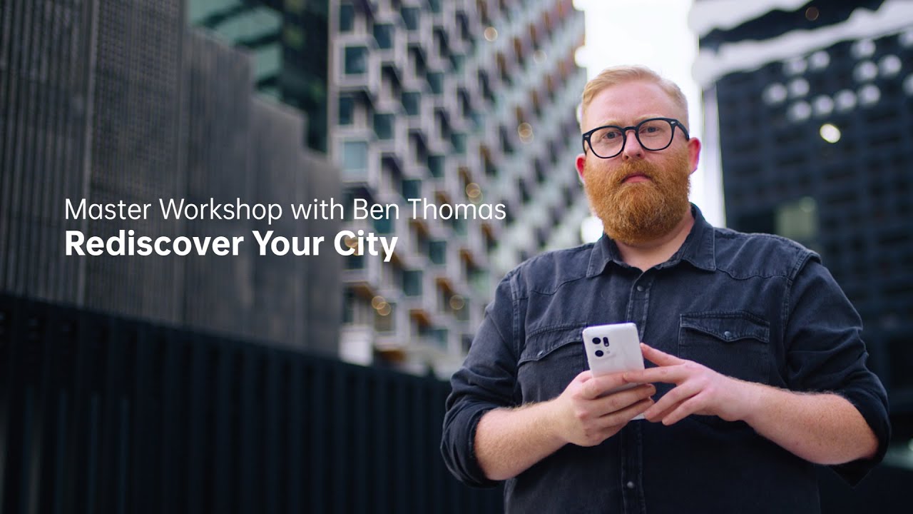 Still from the Oppo Find X5 Pro master class with Ben Thomas.